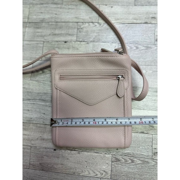 Blush Pink Crossbody Bag With Multiple Zip Pockets - Picture 5 of 5
